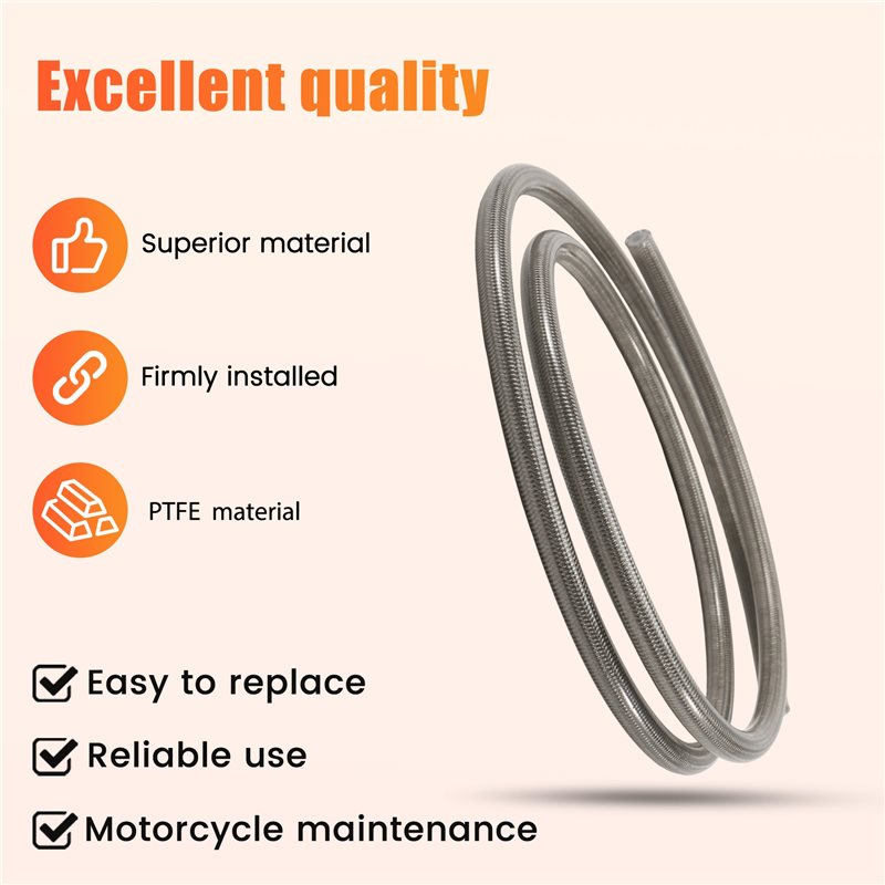 AB56-オートバイ用 AN3 1M 編み込みステンレス鋼  - Brake Line Motorcycle のレビューと価格