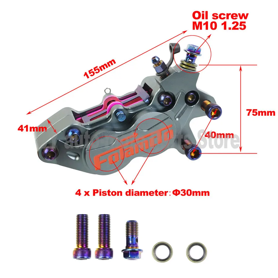 オフロード車用改造パーツ CNC加工アルミニウム合金製バイク - Brake Caliper のレビューと価格