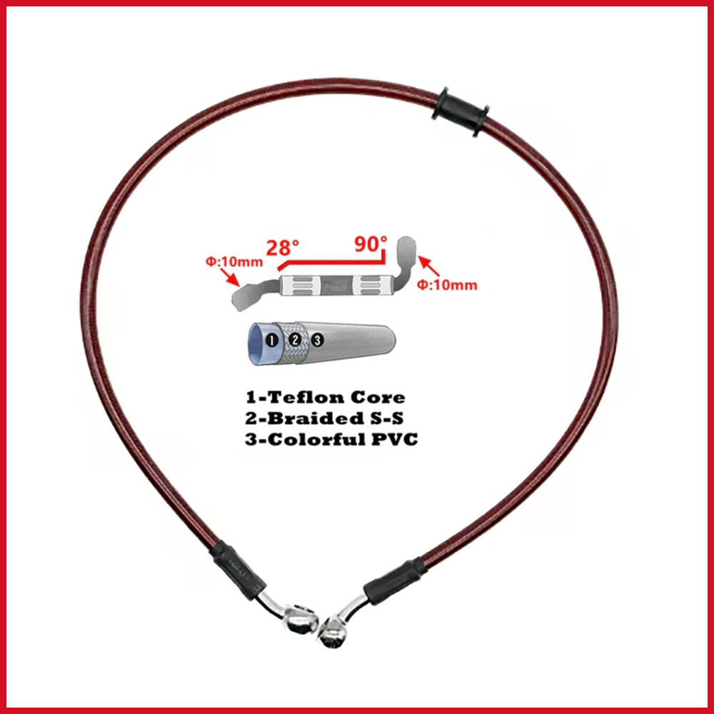 28-90 度 10 ミリメートルバンジョー 300 ミリメ - Motorcycle Brake Cable のレビューと価格