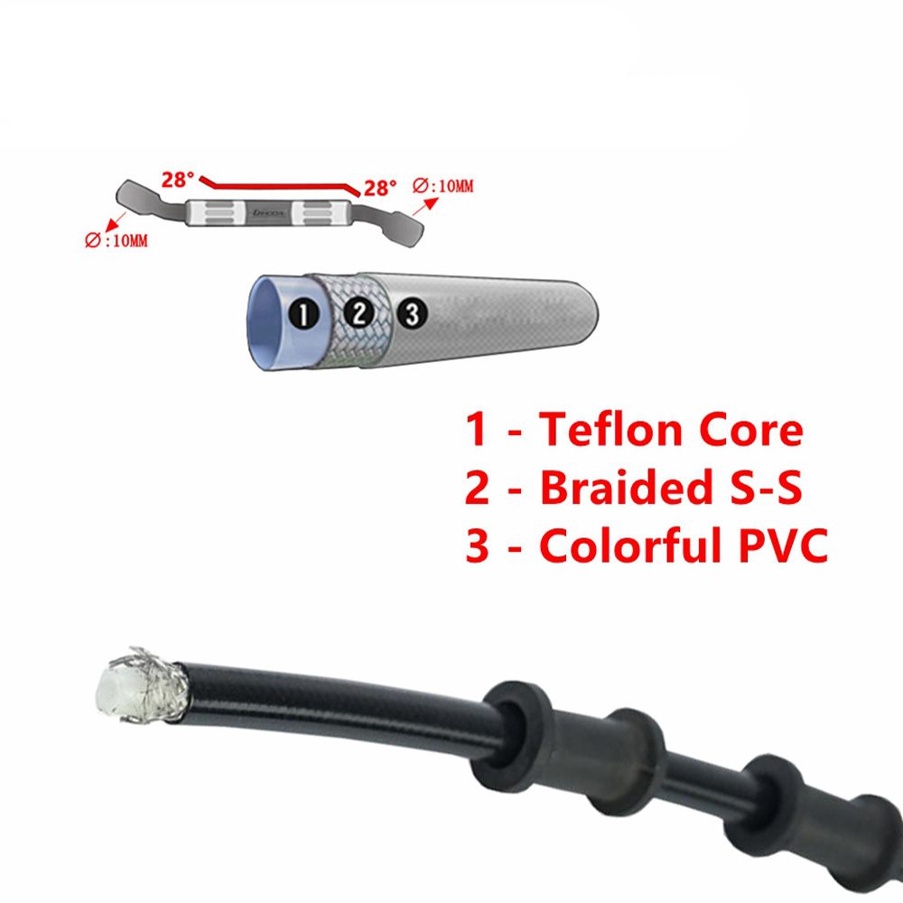 400-2200 ミリメートルオートバイ油圧ブレーキホースラ - Motorcycle Brake Cable のレビューと価格