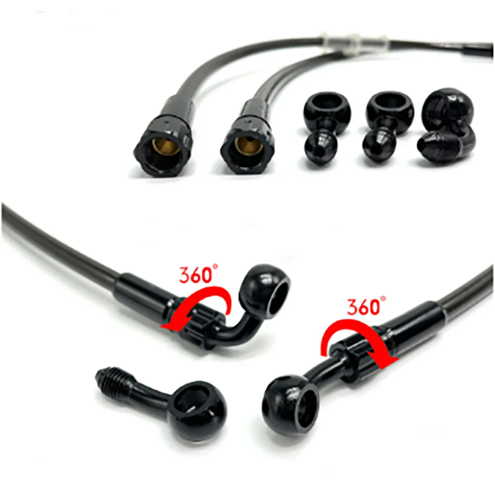 オートバイブレーキホース AN3 編組油圧クラッチチューブマ - Motorcycle Brake Cable のレビューと価格