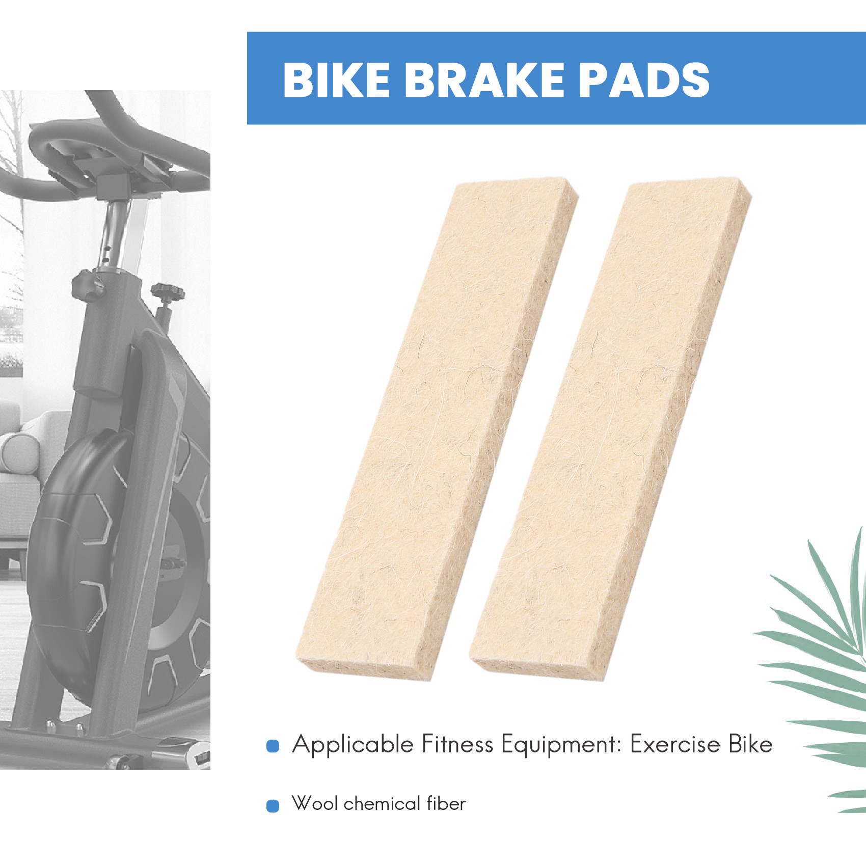 ウールフェルト製のエクササイズ用ブレーキパッド,交換部品 - Brake Pads Bike のレビューと価格